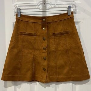 Zara Brown A-Line Mini Skirt Casual